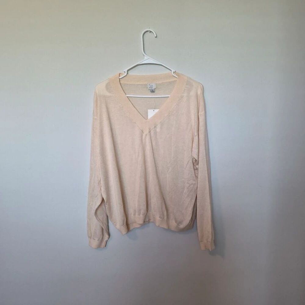 Womens Fine V-neck Pullover Sweater